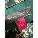 Vince Camuto Green Floral Print Long Sleeve Ruffle Hem Mini Dress Size L Photo 6