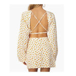 We Wore What  Satin Mini Slip Skirt Ditsy Floral Daisies Revolve Cottagecore M NWT Photo 1