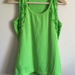 Athleta Neon Lime Green Energy Paisley Mandala Racerback Workout Tank Top Photo 0