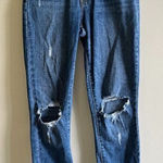 Levi's 721 High Rise Ripped Skinny Cropped Jeans Distressed Womens Size 26 Blue Photo 0