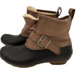 Sperry  Top-Sider Ripwater Faux Fur Rubber Brown Leather Rain Boots Size 9 Photo 3