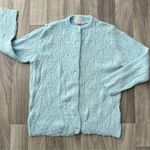 Vintage Billie Jo Knit Cardigan Sweater Size L Baby Blue Grannycore Scallop Size L Photo 10