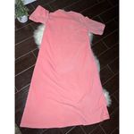 Vanity Fair  pink 3/4 sleeve 1/2 zip duster sz Medium Photo 4