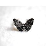 Source Unknown NWOT Stylish Butterfly Silver Tone Size 9 Cuff Trendy Ring Photo 1