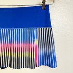 Lucky In Love Neon Glow Skirt Womens Size Small Blue Pink Striped Tennis Photo 2