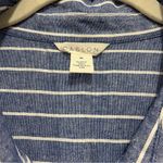 Caslon  Striped Linen Blend Dress Midi Long Sleeve Blue White Womens Size 2X Photo 5