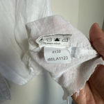 Enza Costa Italian Pima Cotton blend Blouse Shirt Raw Edge Hem size M White Size M Photo 4