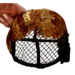 Vintage 1950's Feather Fascinator Hat Black Birdcage Veil 5.5" W x 14" L Brown Photo 1