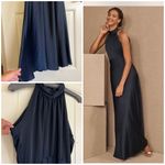 BHLDN Anthropologie Cortland High-Neck Navy Formal Gown Dress US 12 Photo 5