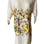 Anthropologie MEADOW RUE Plena Peppered Polka Dot Floral Yellow Shift Dress Size 10 Photo 2