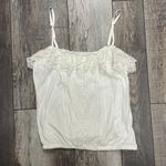 Aeropostale Women's Ruffled Lace Off White Cami Boho Blouse Size Large Photo 8