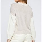 Gentle Fawn  SoHo TriTone Colorblock Pullover Sweater Tan Cream Small Photo 4
