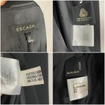 Escada Wool Blazer Jacket German Design Size 34 Grommet Detail MISSING BUTTON Black Photo 6