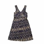 Loft  Dress Purple Tan Ikat Print Sleeveless Stretch Jersey Knit Dress XXS NEW Photo 7