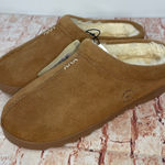 Dearfoams  Woman’s Chestnut Brown Suede Clog Slippers Photo 0
