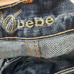 Bebe Vintage  Lowrise Flare Size 28 Dark Wash Bedazzled Mcbling Y2K Photo 4