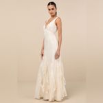 Lulus LULU’S Deluca Ivory Sleeveless Ruffled Maxi Dress Photo 3