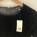 Banana Republic Banana‎ Republic Black Plush Velvet Twisted Faux Wrap Midi Sheath Dress Photo 4