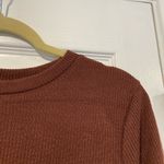 NWT Time & Tru Maternity Size L Brown Ribbed Knit Long Sleeve Maxi Dress Size L Photo 1