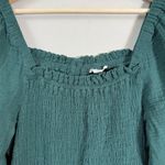 BeachLunchLounge Gauzy Smocked Cut Out Tiered Midi Dress Women's XL Green Flowy Photo 7