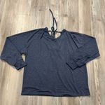 Blue long sleeve shirt with lace up back detail #casual #loungewear Photo 0