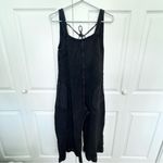 Free People ONE LIKE NEW - Black One Piece Wide Leg Waffle Jumpsuit XS Photo 2