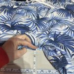 Talbots  Women's Washed Linen Drawstring Watercolor Leaves Shorts‎ Blue Size 1X Photo 9