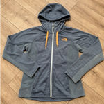 The North Face Womens Mash Up Jacket Fleece Blue Neon Orange Size Medium Photo 0