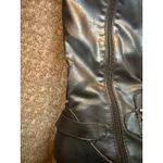 Women's Black Studded Buckle Boots Size 10M‎ zipper Motorcycle Biker Penelope Photo 5