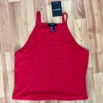 Red High Neck Crop Top Size L Photo 1