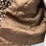 Sigrid Olsen ‎ Wool Blazer Lined geometric Plaid Black Brown Preppy Secretary L Photo 6