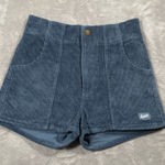Hammies Corduroy Shorts 26 Blue Elastic Waist Retro Surf Roller Skate Beach Photo 0