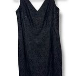 Vintage Marie St. Claire Black Lace Beaded Sheath Mini Dress Size 10 Photo 0