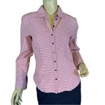 Talbots  RED & WHITE STRIPED BUTTON DOWN SHIRT (S) Photo 1