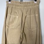 ZARA Baggy Buttoned Tan Paperbag Trousers Pants Cotton Size 2 Photo 4