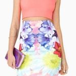 Nasty Gal  Bright Colorful Floral Skirt Size M Photo 0