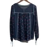 Abercrombie & Fitch Women Top XS Blue Floral Fairy Cottage Boho Hippie Girly Photo 2