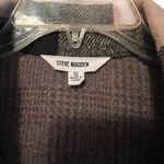 Steve Madden Plaid Button-Up Shirt in Black and Tan Photo 1