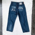 POL  Frayed Waist Distressed Mom Jeans small Photo 2