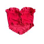 SheIn  Women's Red Ruffled Tube Top Photo 1