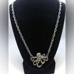 Silver Octopus Pendant Necklace Photo 0