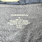 Summersalt The Softest French Terry Mixed Media Full Zip Hoodie Jacket Midnight Photo 2