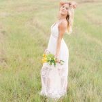 Wishlist Apparel Lace Embroidery Sheer Maxi Dress White Size Small Photo 1