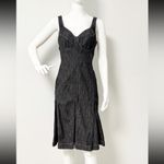 Randolph Duke The Look Black Denim Zip Pleated Corset Dress / Size 14 Western Gray Photo 1