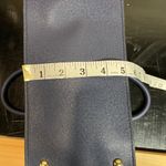 London Fog Navy Leather Handle Bag 3 Compartments Photo 6
