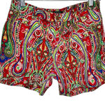 Ralph Lauren Lauren Red Paisley Print Shorts Size 6 5 inch Inseam Beach Resort Photo 0