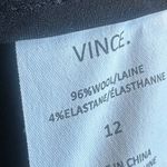 Vince . Black Cropped Length Trousers Pants Slacks Pleated Stripe Size 12 Women's Photo 8