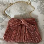 Loeffler Randall NWOT  Rayne Small Pleated Bow Frame Clutch in Metallic Pink Photo 4