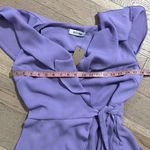 DO+BE  Lavender Ruffle Wrap Romper Open Back Tie Waist Dressy One-Piece S Photo 6
