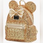 Lounge Fly X LASR Exclusive Disney Yellow Gold Sequin Minnie Mini Backpack Photo 1